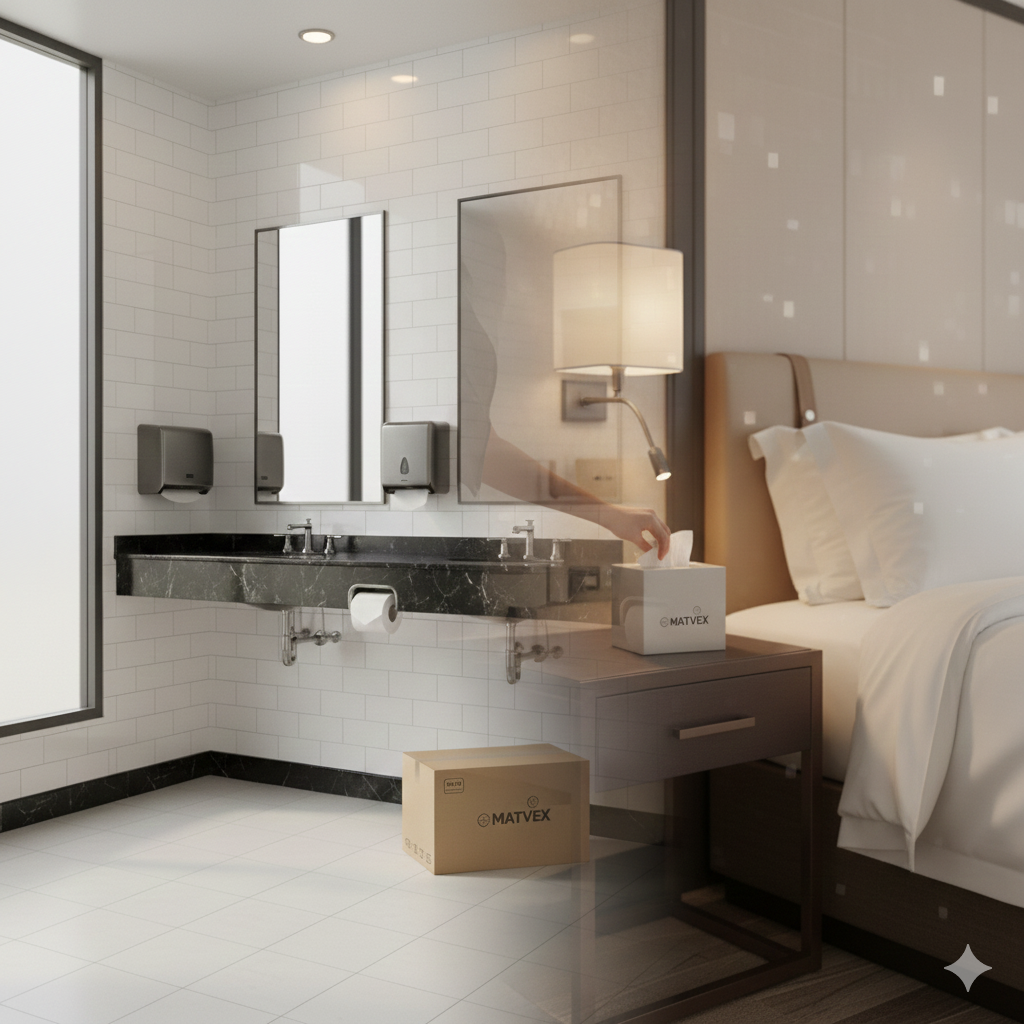 MATVEX tissue paper supply for hotels and commercial spaces